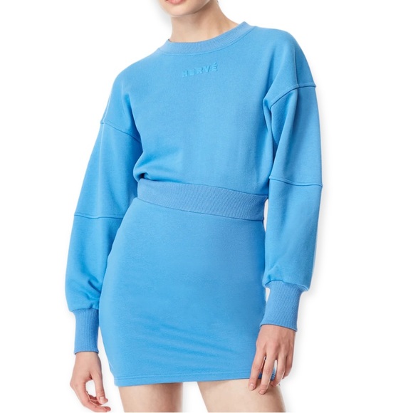 Herve Leger Mini Sweatshirt Dress - Picture 11 of 14